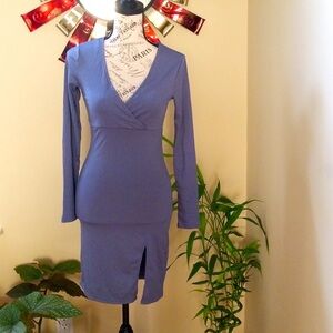 Long Sleeve V-Neck Dress